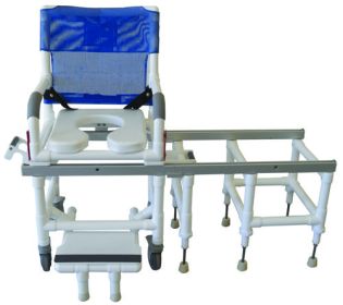 Dual Commode Shower/Transf PVC Chair Deluxew/OneStep Lock
