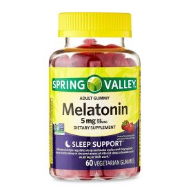 Spring Valley Melatonin Adult Pectin-Based Gummies;  5 mg;  60 Count