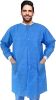 Disposable Lab Coats for Men & Women; Large. Pack of 10 Blue Surgical Gowns. 40 gsm SMS Unisex Medical Gowns with Long Sleeves; Knit Collar; Cuffs; 3