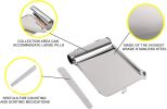 Dukal Stainless Steel Pill Counting Tray with Spatula 8.46 x 5.90 x 1.37. Case of 10 Seamless Flat Trays. Medical Instrument Tray. Ideal for Count Med
