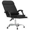 Massage Reclining Office Chair Black Faux Leather